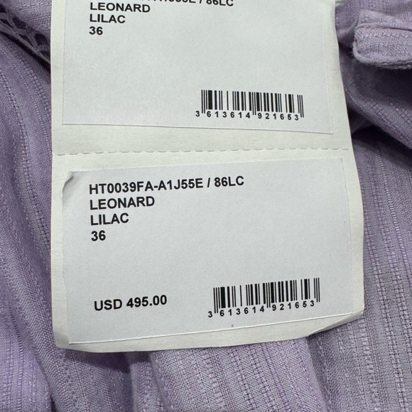 Isabel Marant Etoile Leonard Cotton Line Blouse Lilac NWT - Picture 11 of 12